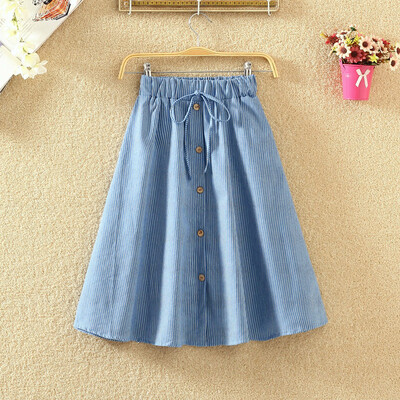 

Roseonmyhand Womens Casual Denim Vintage Comfortable High Waist Ladies Long Skirt