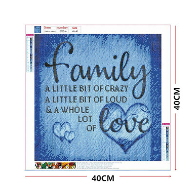 

Family Love Letter DIY 5D Diamond Painting Cross Stitch For Adults Round Full Drill Embroidery Canvas Home Wall Decorations