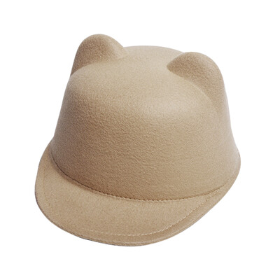 

Winter Fashion Women Devil Hat Cute Cat Ears Wool Derby Bowler Cap