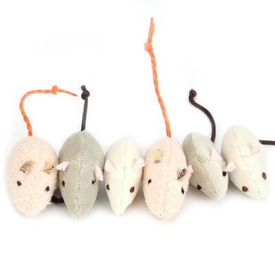 

6pcs Pet Cat Toys Plush Simulation Mouse Mice Toy for Cat Kitten Playing