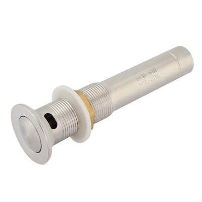 

Greensen G1 14" Brushed Nickel Stainless Steel Bathroom Basin Sink Pop Up Drain Assembly with Overflow