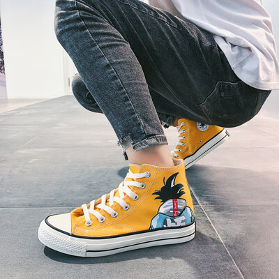 

Summer high canvas mens shoes casual trend Joker white shoes autumn white shoes tide shoes