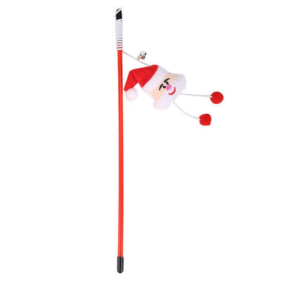 

Funny Cat Stick Teaser Wand Playing Rod with Bell Cats Interactive Toys