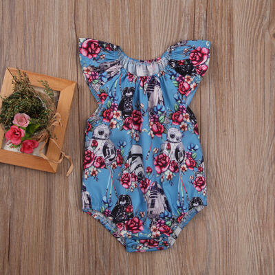 

Newborn Baby Girls Star Wars Flower Romper Bodysuit Jumpsuit Outfits Clothes