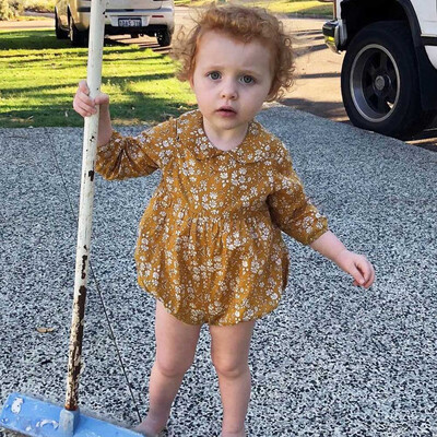 

Infant Toddler Baby Girl Long Sleeve Print Floral Color Romper Jumpsuit Clothes