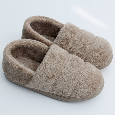 

YL Home slippers cotton slippers Coral fleece Men&women