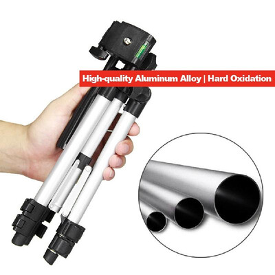 

JF-3110 28-65cm Aluminum Alloy Tripod Portable Lightweight Travel 3-sections Stand wPhone Holder 14" Screw Hole for Projector Sm