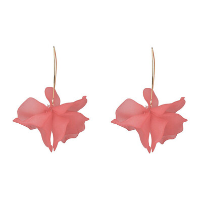 

ZA Fashion Resin Flower Long Earrings 2019 New Designs Bohemia Handmade Petal Dangle Earrings For Women Gift