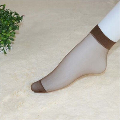 

10 Pairs Women Nylon Elastic Short Ankle Sheer Stockings Silk Short Socks