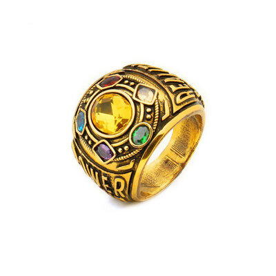 

Fashion Unisex Stone Cosplay Ring Personality Retro Luxury Ring for Gift