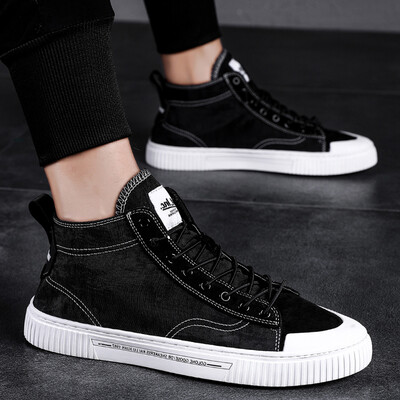 

Summer low-top shoes Korean version of the trend of mens shoes casual wild shoes high to help Xiaobai spirit social gang tide shoes