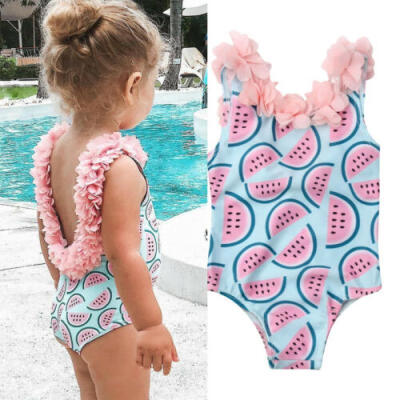 Baby Girls Kids Watermelon Bikini Swimwear Swimsuit Bathing Beachwear Costume