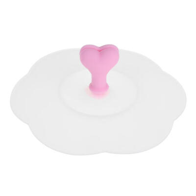 

Dustproof Heart Silicone Sealing Cup Lid Thermal Insulation Tea Bowl Cover