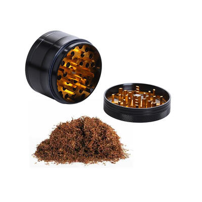 

Lightning Tobacco Grinder HerbSpiceWeed Alloy Smoke 4 Piece Crusher Red