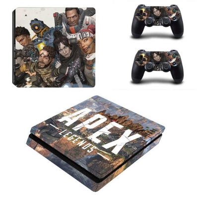 

new Apex Legends vinyl Decal Skin Sticker For Sony Playstation 4 PS4 slim Console 2Pcs Controller Film Stickers