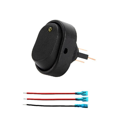 

1Pcs LED Dot Light Rocker Switch 12V Car Auto Boat Marine ONOFF Toggle SPST Switch with Yellow Indicator