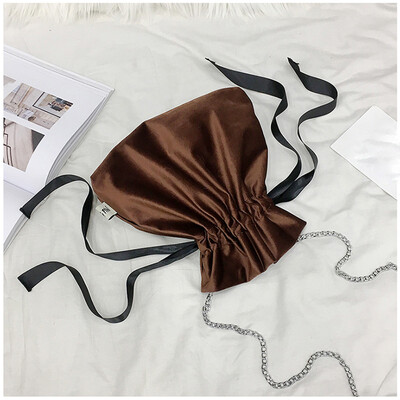 

Tailored Women Drawstring Chain Bag Beam Port Storage Bag Shopping Bag Shoulder Bags BW
