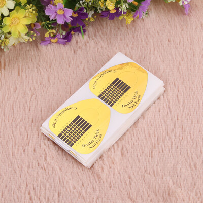 

100 Golden Nail Forms for Acrylic UV Gel Nail Art Tip Extension Brand New