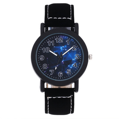 

2018 Unique Dial Design Watch Leather Wristwatches Fashion Creative Watch Women Men Quartz Watch Relogio Feminino Hot Sale &Ff