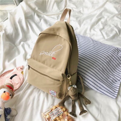 

Schoolbag female Korean version of ulzzang high school students in junior high school inswind backpack antique doll shoulder bag
