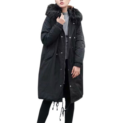 

Toponeto Women Winter Fleece Long Sleeve Outdoor Wind Warm Hooded Zip Pocket Jacket Coat
