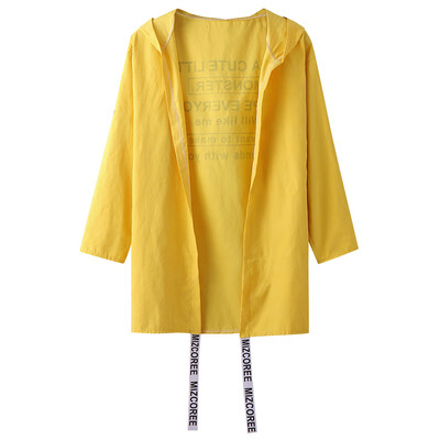 

Toponeto Fashion Women Autumn Casual Letter Print Full Sleeve Cardigan Wild Hooded Coat