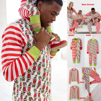 

UK Christmas Family Matching Pyjamas PJs Set Xmas Santa Sleepwear Nightwear 2019