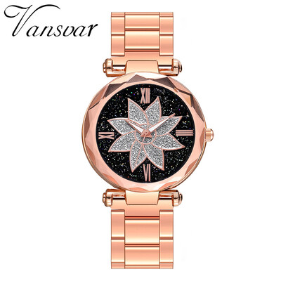 

Hot Sale Women Watches Starry Sky Dial Ladies Fashion Quartz Wristwatch Luxury Alloy Strap Clock Casual Relogio Feminino