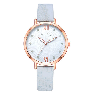 

Korean version of the pearl watch fashion Roman digital casual ladies watch trend alloy quartz watch