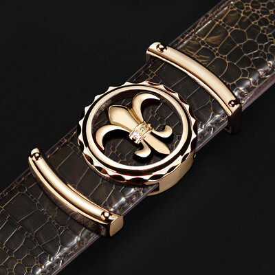 

Mens belt leather smooth buckle casual business high-grade belts youth fashion wild tide pants belt mens spot