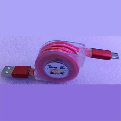 

Light Up Micro USB Charge Cable Retractable 2A Fast Charging Cord For Samsung Sony HTC-1m