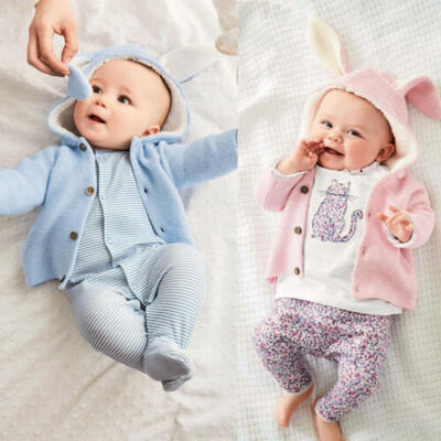 

US Newborn Toddler Kids Baby Girls Boy Knitted Sweater Cardigans Coat Outerwear