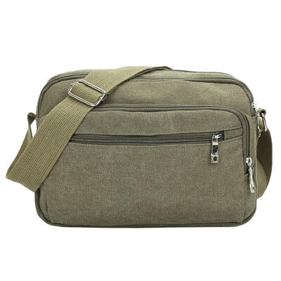 

Zipper Men Canvas Messenger Satchel Bag Casual Sports Pure Shoulder Handbag