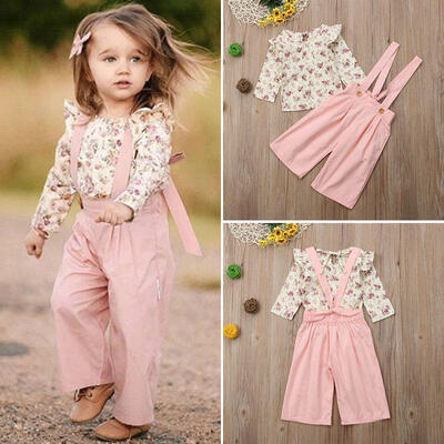 

Floral Toddler Kids Baby Girl Autumn Outfit Clothes T-shirt TopsLong Pants 2PCS Set