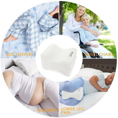 

Memory Foam Leg Pillow Cushion Support Reduce Pain Back Hips Knee Orthopaedic