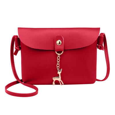 

Simple PU Leather Women Casual Shoulder Bags Pure Messenger Phone Handbags