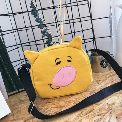 

Cute bag female Messenger bag cute small bag shoulder bag student slung Japanese cartoon funny pig bag small bag canvas