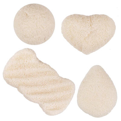 

4pcs Natural Konjac Facial Puff Bath Body Cleanse Washing Sponge Flutter