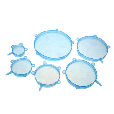 

6pcsLot Reusable Silicone Stretch Lids Food Fruit Keep Fresh Suction Cover