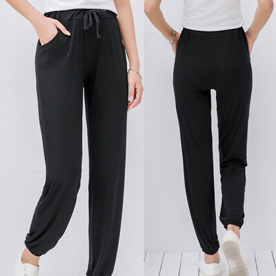 

Fashion Women Leisure Sports Pants Trousers Loose Pants Pure Color Long Pants