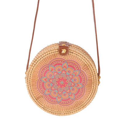 

Straw Bag Bohemian Leather Hasp Women Shoulder Bag Summer Beach Bag Single Straps Rattan Bag Handmade Messenger Crossbody Bag