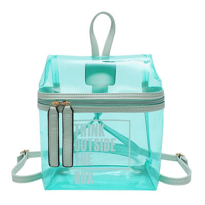 

Clear Transparent PVC Backpacks Women Bookbags School Girls Shoulder Bags
