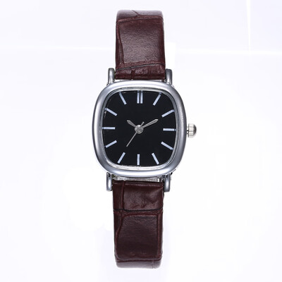 

Couple fashion creative watch silver square shell simple men&women on the table quartz watch explosion section