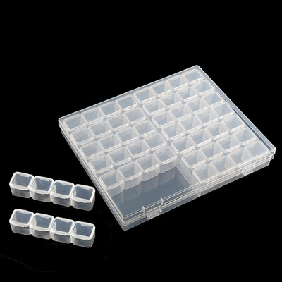 

Toponeto Nail Accessories Storage Box Tool Box Can Be Split Into 56 Separate Boxes