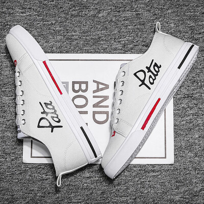 

Summer student flat bottom shoes mens casual shoes Korean version of the trend of wild personality deodorant breathable canvas mens shoes