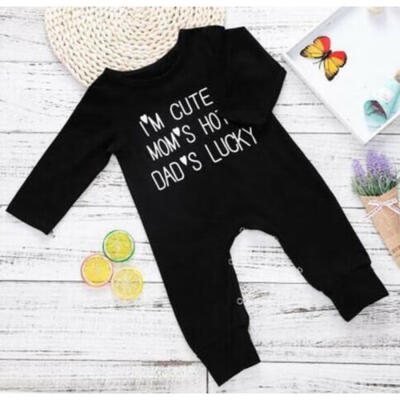 

Infant Newborn Baby Boy Girl Long Jumpsuit Romper Bodysuit Cotton Clothes Outfit