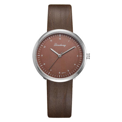 

Business Womens Watches Disc Scale Dial Ladies Featured Quartz Wristwatch Simple Leather Strap Clock Casual Reloj Mujer