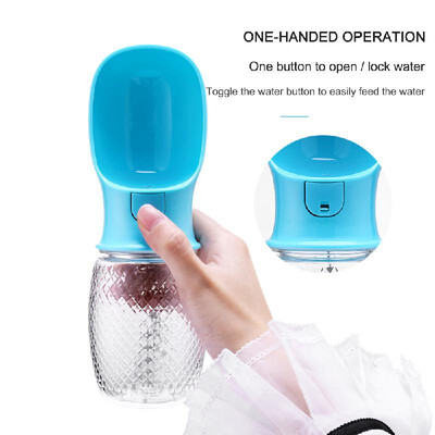 

Dog Water Bottle Pet Cat Travel Water Bottle Cups Outdoor Feeder Water Drinking Bowl Small Green