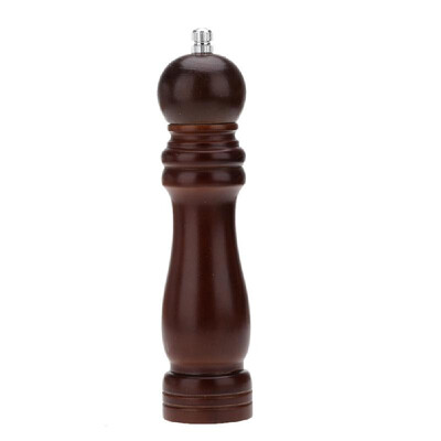 

8" Wooden Manual Pepper Grinder Salt Spices Mill Shaker Vintage Kitchen Grinding Tool