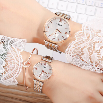 

Couple watch female trend quartz watch student waterproof steel belt ultra-thin ladies watch